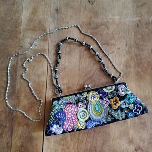 Colorful Beaded Clutch w/ Detachable Straps